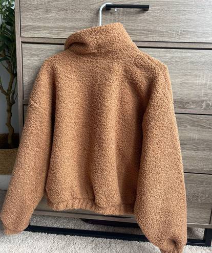 Brown Fuzzy Jacket Size M