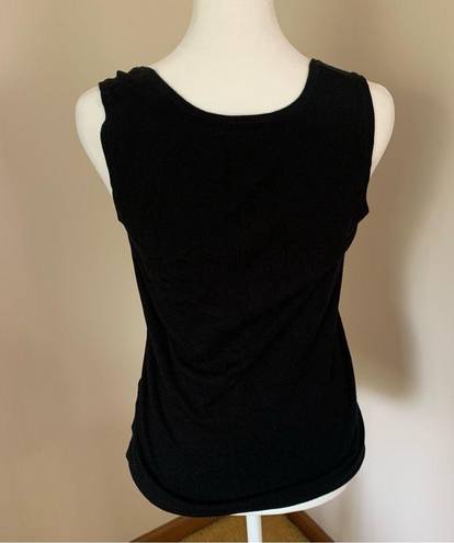 Jason Wu  Black Tank Styled Top with Detailing at Hem Stretchy Size Small EUC