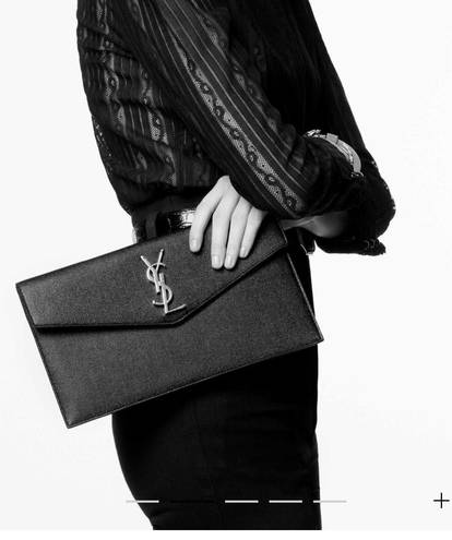 Saint Laurent YSL leather envelope pouch