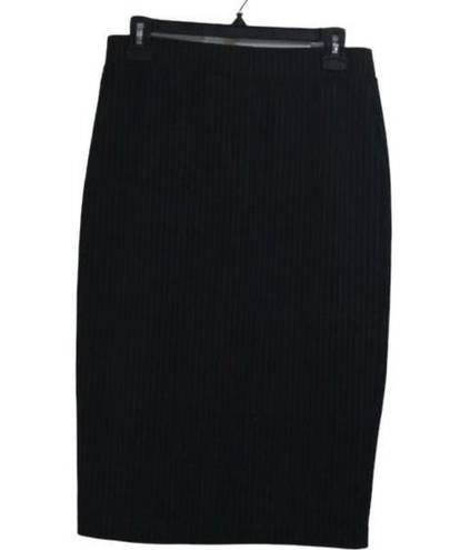 H&M Women's  Black Pinstripe Pencil Skirt Size Medium EUC #6456