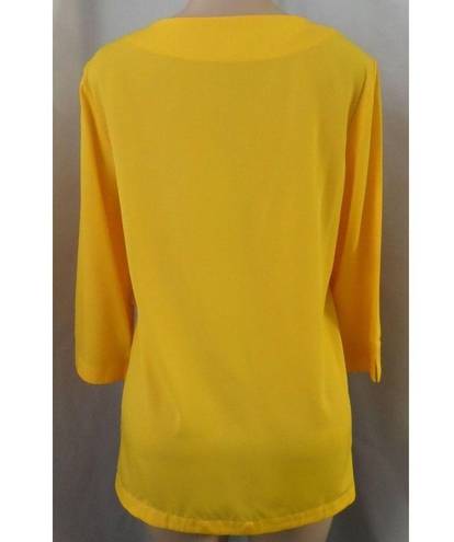 Coldwater Creek "" YELLOW SUMATRA CAREER CASUAL SHIRT BLOUSE SIZE: M NWT