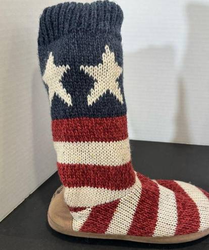 Muk Luks Venessa Stars Stripes Patriot Americana Slippers Shoes Womens Size 7/8