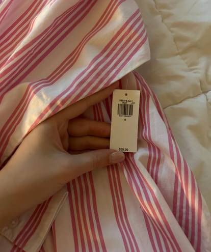 Old Navy Pink Striped Button Down