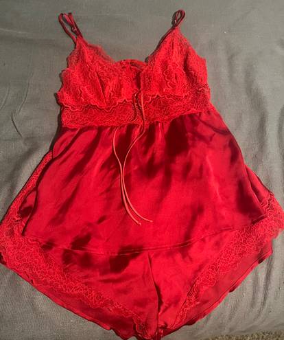 Victoria's Secret Satin Lace Cami & Short Set