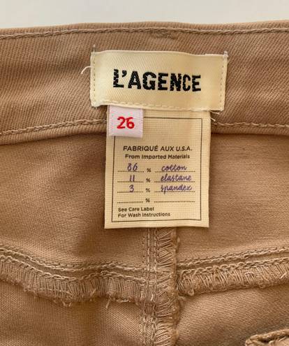 L'AGENCE L’AGENCE  Jyothi High Rise Pant in Cappuccino Coated