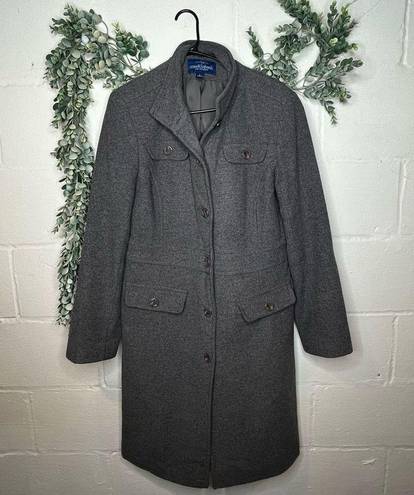 Mackintosh New England | women wool gray trench coat vintage Size L