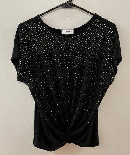 Carmen Marc Valvo SM  Studded Blouse