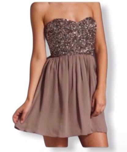 Parker Strapless  sequin dress