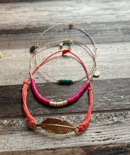 Pura Vida Three Boho  Bracelets