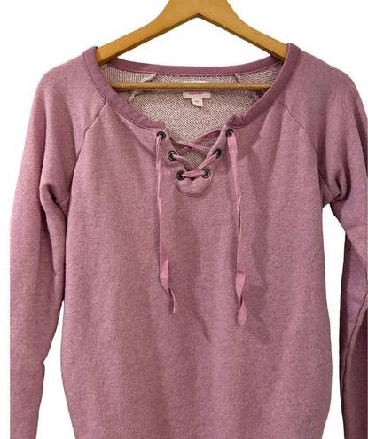 Isabel Maternity  by Ingrid & Isabel Women's Textured Lace-up Sweatshirt XS