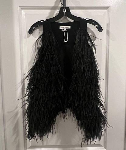 Elizabeth and James  Ostrich Feather Vest, New