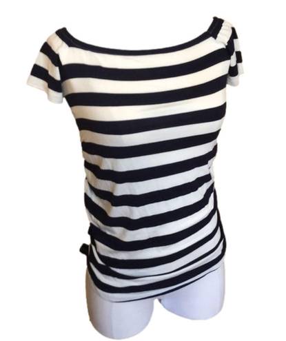 Isabel Maternity  Blue and White Strip Blouse