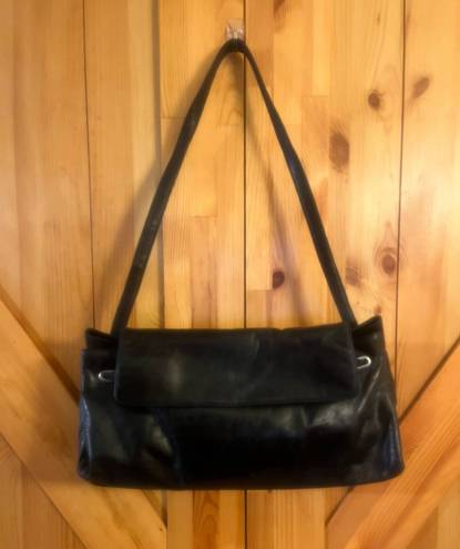 J.Jill   Black Leather Handbag PURSE Adjustable 2/1 Straps Bag Pocketbook. 