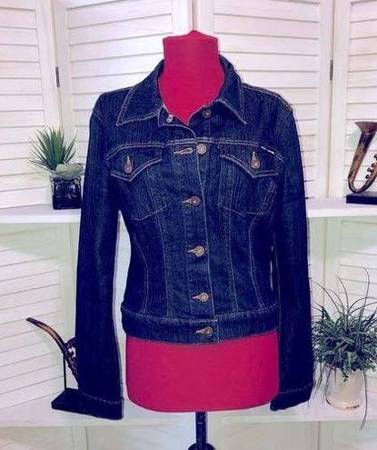 DKNY Y2K vintage  dark blue denim jeans jacket sz M