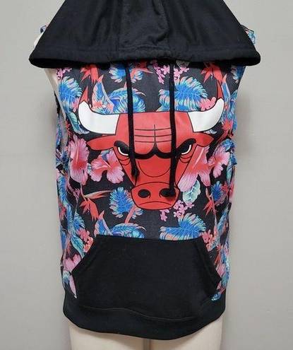 Nba  Chicago Bulls floral sleeveless hoodie size large