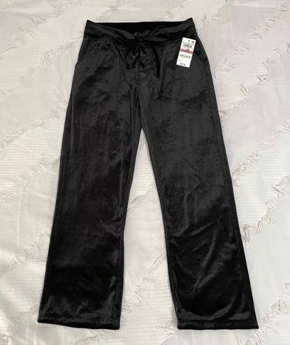 Material Girl NWT  Black Lace Up Velour Pants Size XS