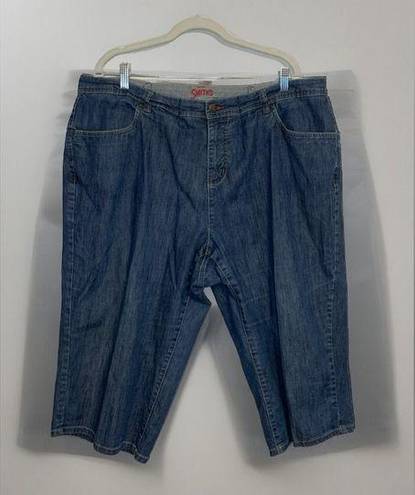 Bermuda SMITH'S Women's Blue Jeans Size 22W Jorts  Shorts Tapered Blokecore Y2K