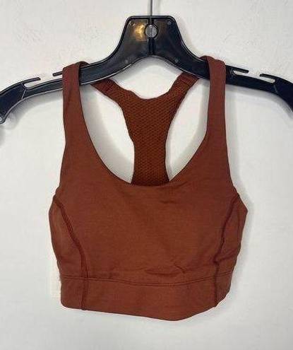 Outdoor Voices  Women's Size XXS Sports Bra Rust Orange Activewear Racerback NWT