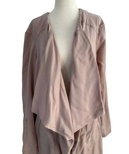 Nicole Miller  Women Size XL Sweater Cardigan Blazer Mauve Zip Pocket (30-878)