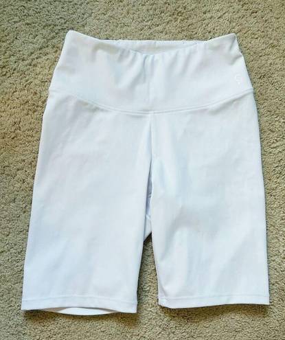 Good American  Bike Short White High Waisted Athleisure Athletic Shorts Size 2