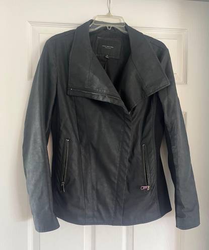 Marc New York Kayseri Faux Leather And Knit Moto Jacket - Size Medium