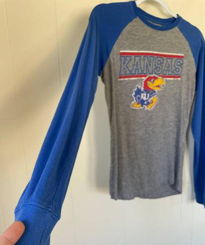 Edge Pro  Kansas University Jayhawks long sleeve tee T-shirt NCAA Women’s size M