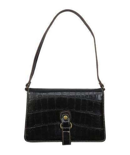 Nine West Y2K  Vintage Black Alligator Mini Bag Faux Leather