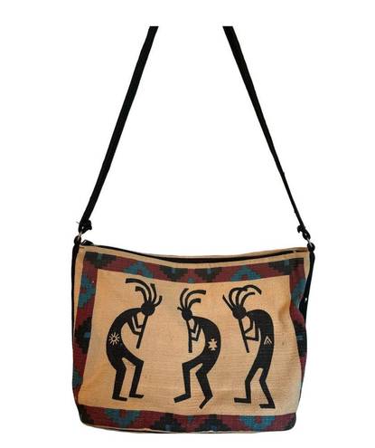 Krass&co El Paso Saddle Blanket  Tote Shoulder Bag Cream and Black Southwestern