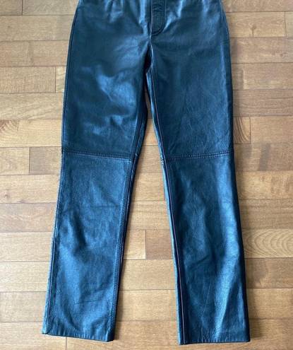 Tommy Hilfiger Vintage Y2K   Black Leather Pants size 4