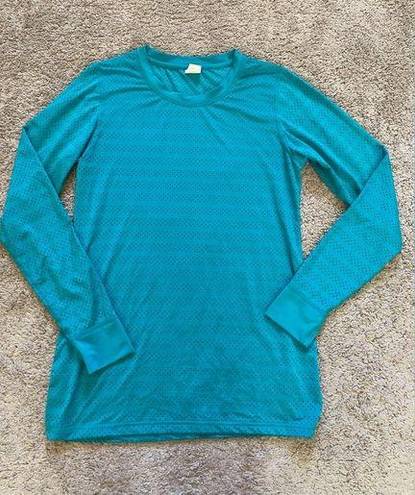 Zyia  active women's medium long sleeve green athletic top