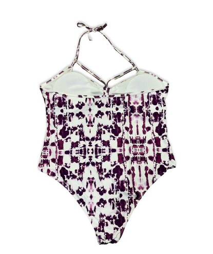 One Piece 4/$25 BUNDLE SALE! PURPLE WATERCOLOR HALTER  SWIM SUIT WITH CUTOUT!