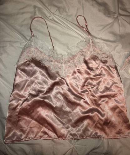 Silk Pajama Set Pink Size M