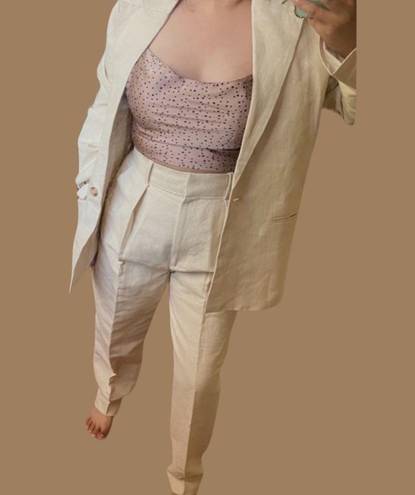 Anthropologie Rachael Wang Oversized oatmeal blazer neutral NWOT size Large