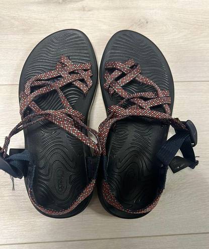 Chacos Navy Geometric Print Strappy Sandals Red Size 6 34 66