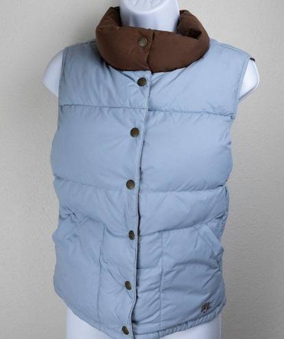 Polo  Jeans Brown Blue Women Reversable Down Puffer Vest M