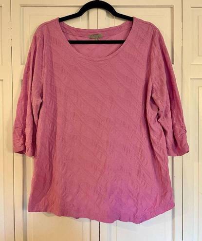 Habitat  purple textured crewneck blouse xl