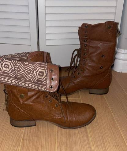 Charlotte Russe Fold Over Combat Boots