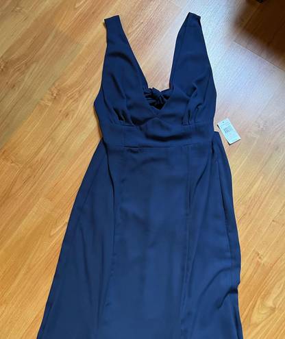 Fame and Partners Navy Tie Back Cut Out Maxi Dress