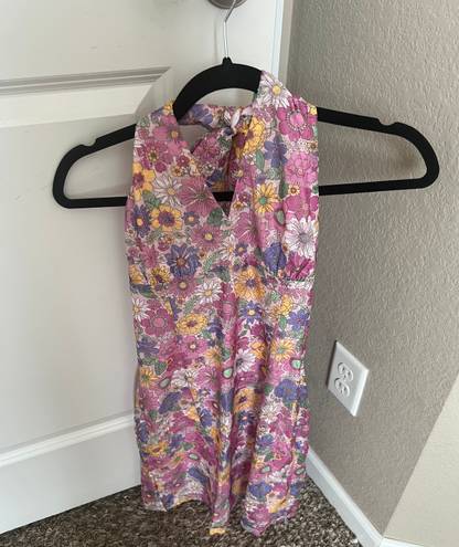 Pink Lily Floral Falter Mini Dress! NWOT! 