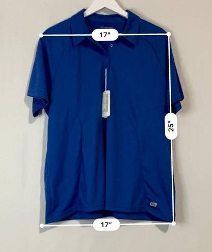 Polo North End Sport Women’s Quarter Button Down Collared Athletic  Blue XXL NWT