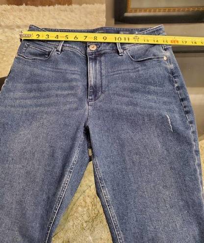 J.Jill  Denim Women's Blue Cotton High Rise Zippered Ankle Jeans Pant Size 10