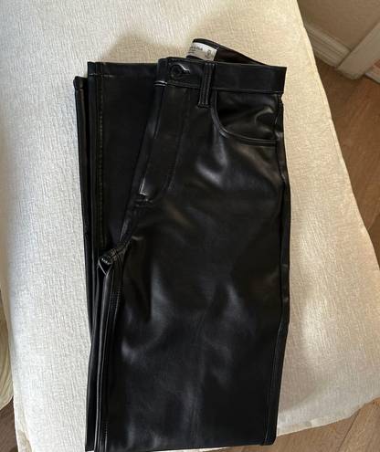 Abercrombie & Fitch Straight Leg Leather Pants