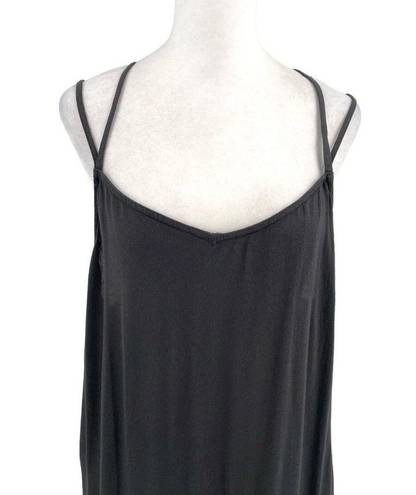 Aerie  Side-Slit Long Beach Swim Cover-Up Maxi Dress Dark Gray size Large