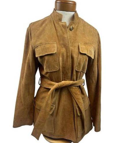 Petite Sophisticate Petite Sophisticated genuine leather tan festival jacket size small