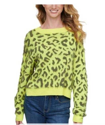 DKNY  Jeans Womens Animal Print LongSleeve Pullover Sweater Sz Large