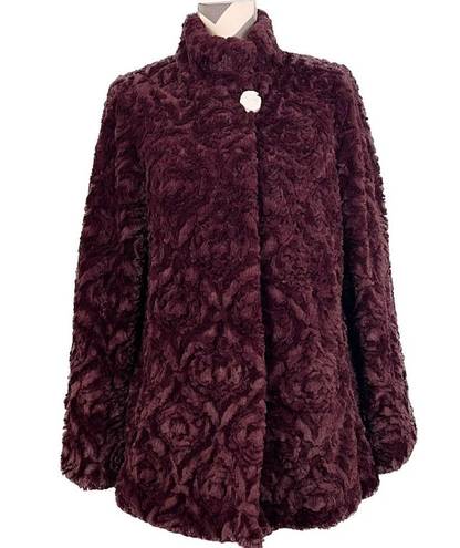 Dennis Basso NWOT -  Rosette Faux Fur Coat - Size S