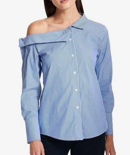 DKNY  | Cold shoulder stripe button down top