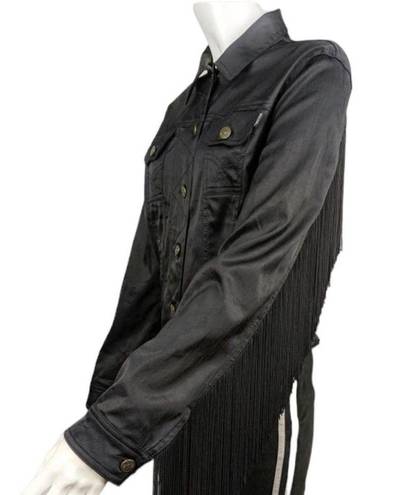 Love moschino  Black Fringe Jacket(Size 44)