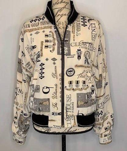 Tail vintage bomber jacket microfiber golf print M Size M