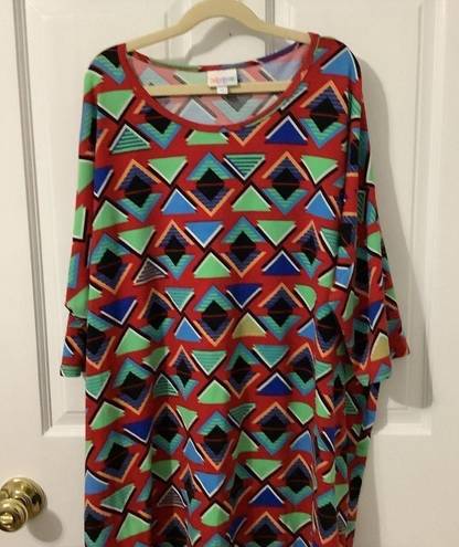 LuLaRoe  Red Modal, Polyester Tunic size medium